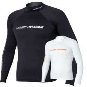 Magic Marine Cube Rash Vest Long Sleeve Black