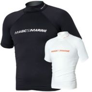 Magic Marine Cube Rash Vest Short Sleeve White